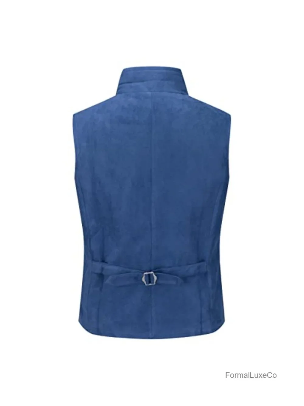 Men's Double Breasted Suede Vest Gothic Steampunk Sleeveless Waistcoat
